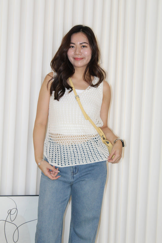 Alicia Knit Two Piece Top (Cream)