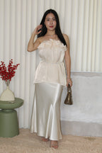 Sunny Pearlescent Tube Top (Cream)