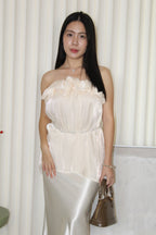 Sunny Pearlescent Tube Top (Cream)