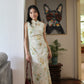 He Qi Cheongsam Maxi Dress (Green)