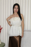 Sunny Pearlescent Tube Top (Cream)