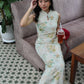 He Qi Cheongsam Maxi Dress (Green)