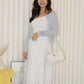 Wallis Flare Midi Skirt (White)