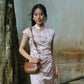 Fen Satin Midi Cheongsam Dress (Pink)