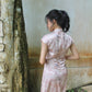 Fen Satin Midi Cheongsam Dress (Pink)