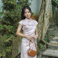 Fen Satin Midi Cheongsam Dress (Pink)