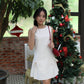 Tiffany Ribbon Mini Dress (Cream)