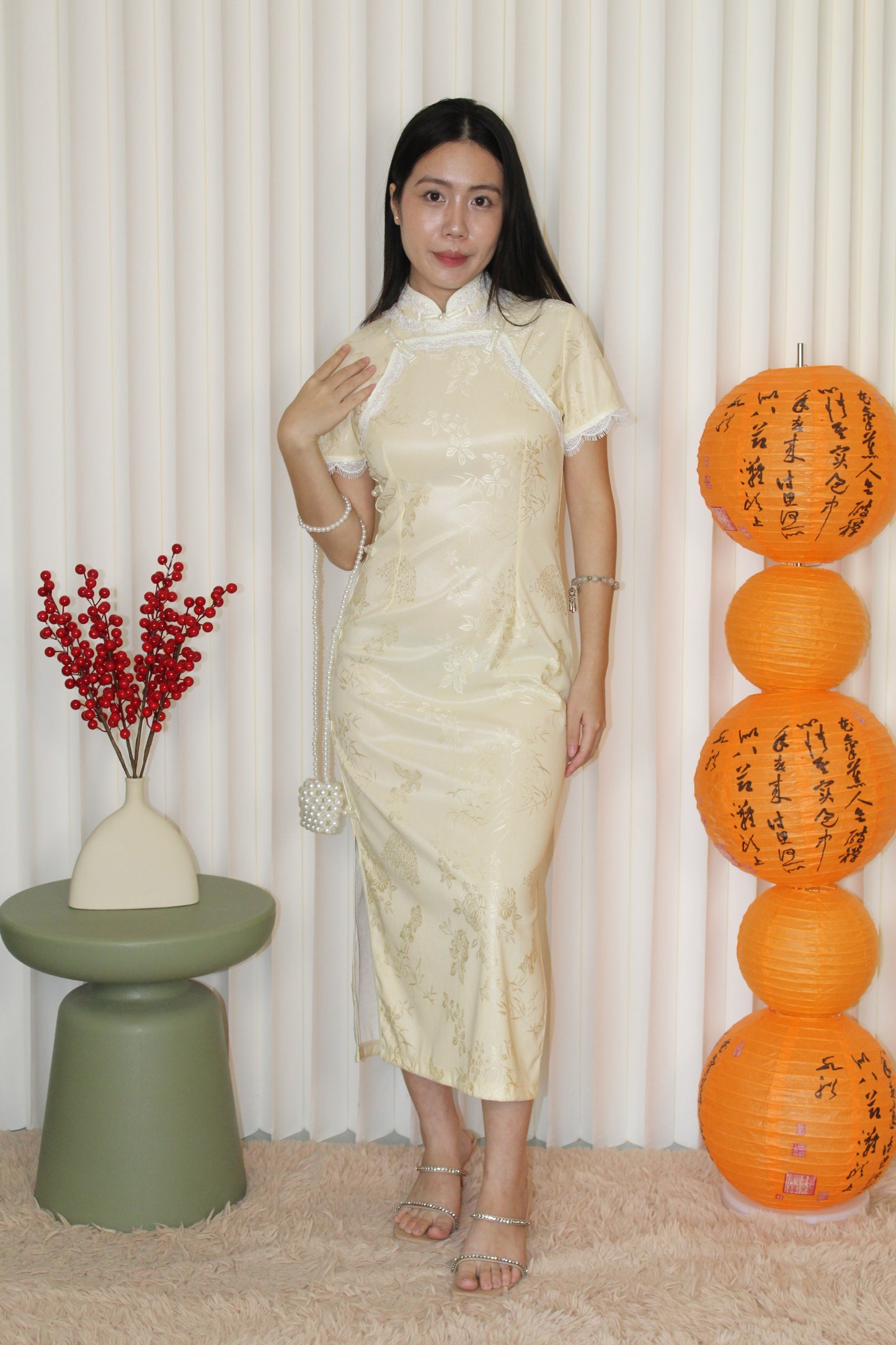 Elliot Cheongsam Dress (Yellow)