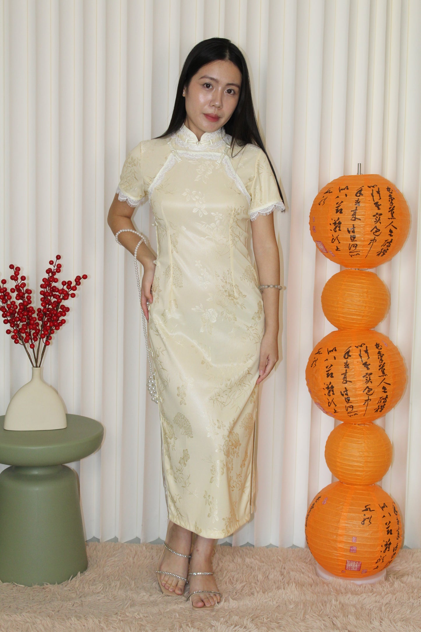 Elliot Cheongsam Dress (Yellow)