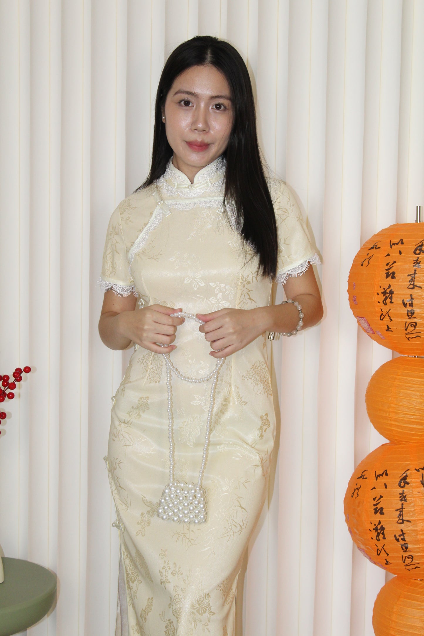 Elliot Cheongsam Dress (Yellow)