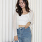 Laura Knit Cardigan Top (Blue)