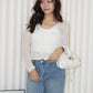 Laura Knit Cardigan Top (Blue)