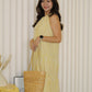 Kaylee Checked Halter Midi Dress (Yellow)