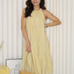 Kaylee Checked Halter Midi Dress (Yellow)