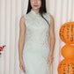 Theodora Embroidered Cheongsam Dress (Green)