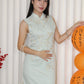 Theodora Embroidered Cheongsam Dress (Green)