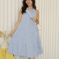 Kaylee Checked Halter Midi Dress (Yellow)