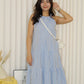 Kaylee Checked Halter Midi Dress (Yellow)