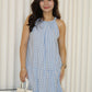 Kaylee Checked Halter Midi Dress (Yellow)