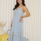 Bianca Eyelet Midi Dress (Blue)