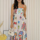 Michie Abstract Midaxi Dress (Orange)