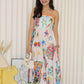 Michie Abstract Midaxi Dress (Orange)