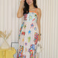 Michie Abstract Midaxi Dress (Orange)