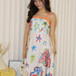 Michie Abstract Midaxi Dress (Orange)