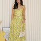 Marissa Floral Two Piece Skirt Set (Yellow)