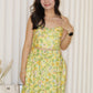 Marissa Floral Two Piece Skirt Set (Yellow)