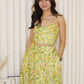 Marissa Floral Two Piece Skirt Set (Yellow)