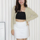 Shelly Knit Cardigan Top (Black)