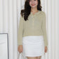 Shelly Knit Cardigan Top (Black)