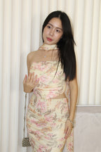 Elly Floral Mesh Two Piece Set (Yellow)