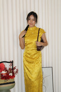 Jin Yi Midaxi Cheongsam Dress (Gold)