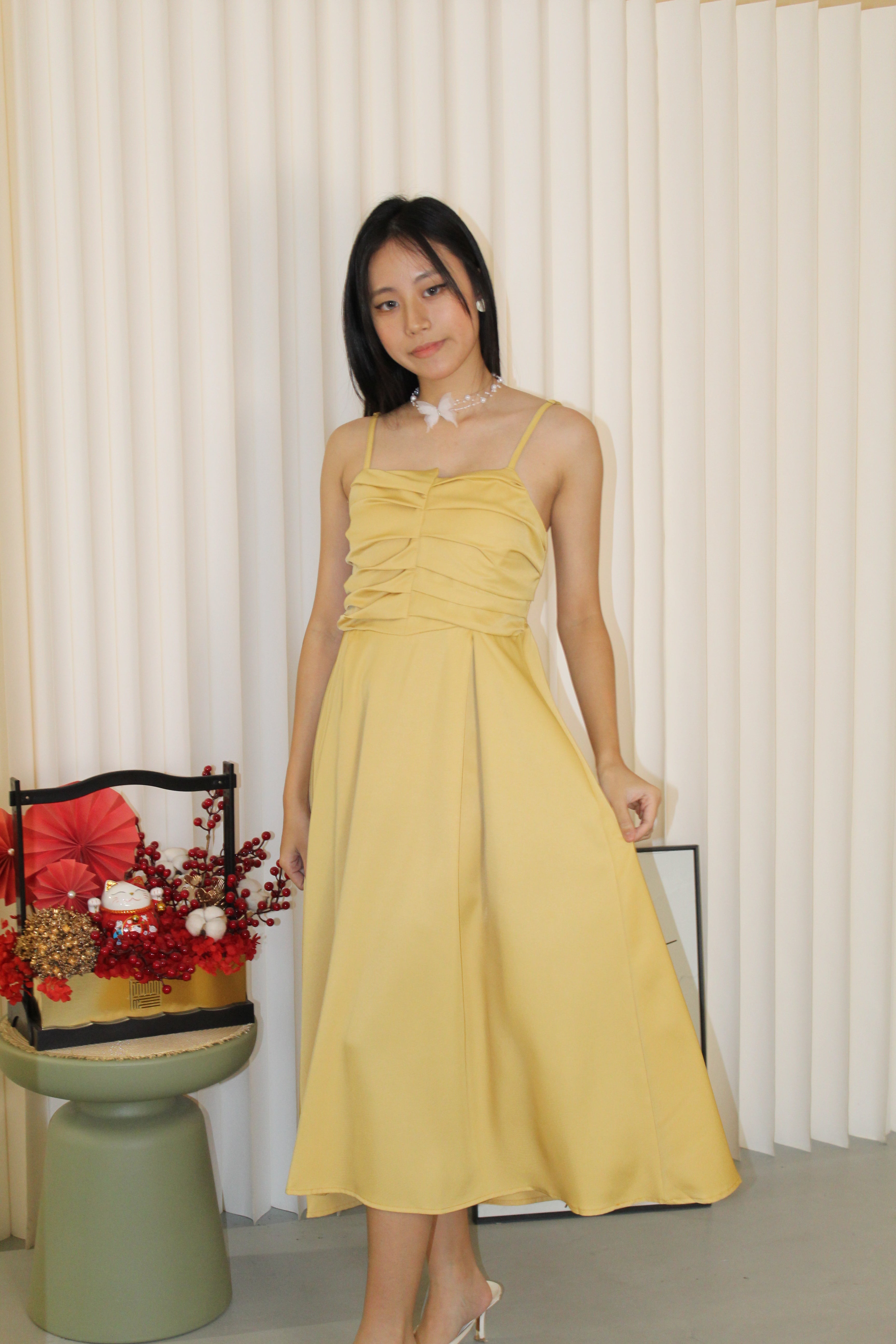 Abby Midi Dress (Yellow)