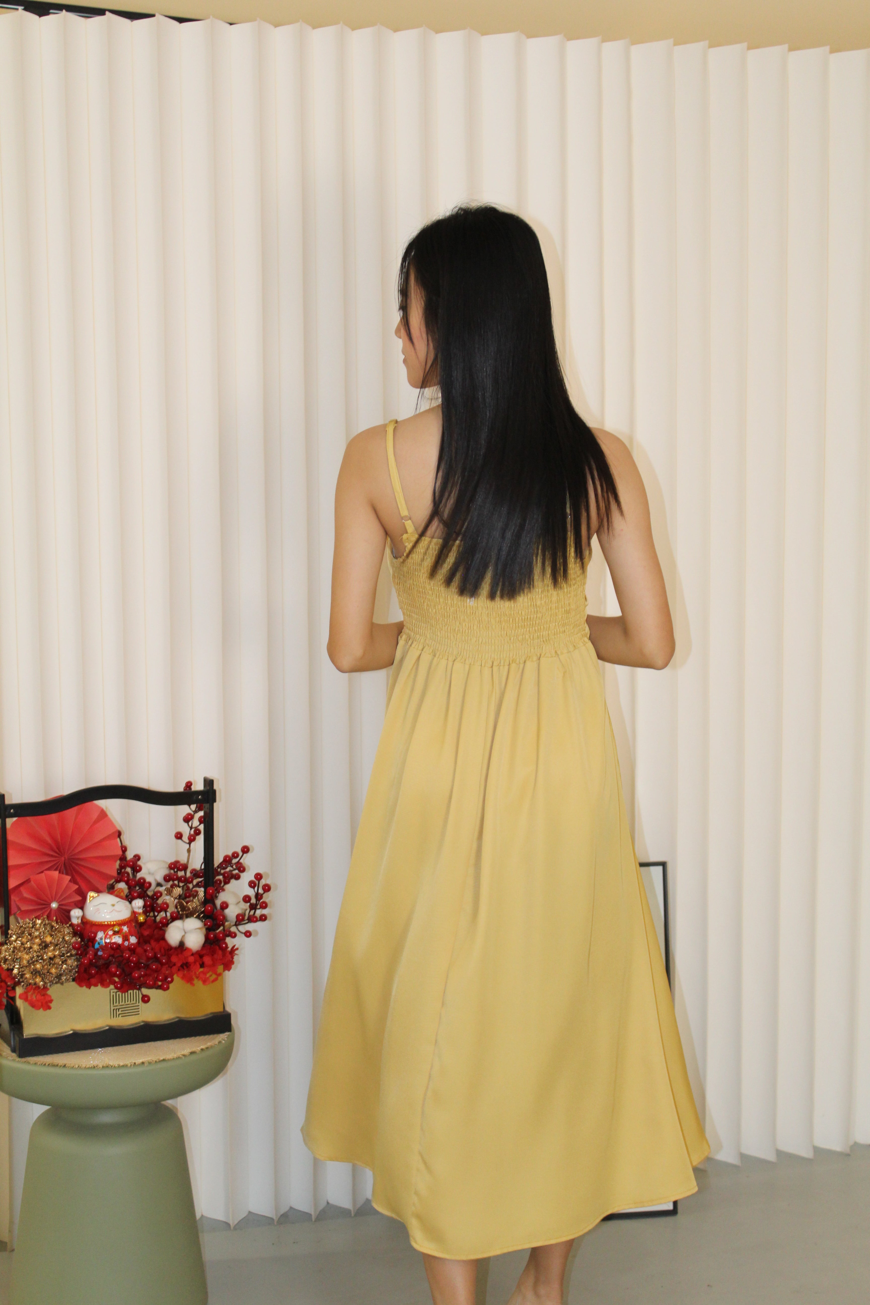 Abby Midi Dress (Yellow)