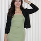 Shelly Knit Cardigan Top (Black)