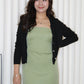 Shelly Knit Cardigan Top (Black)