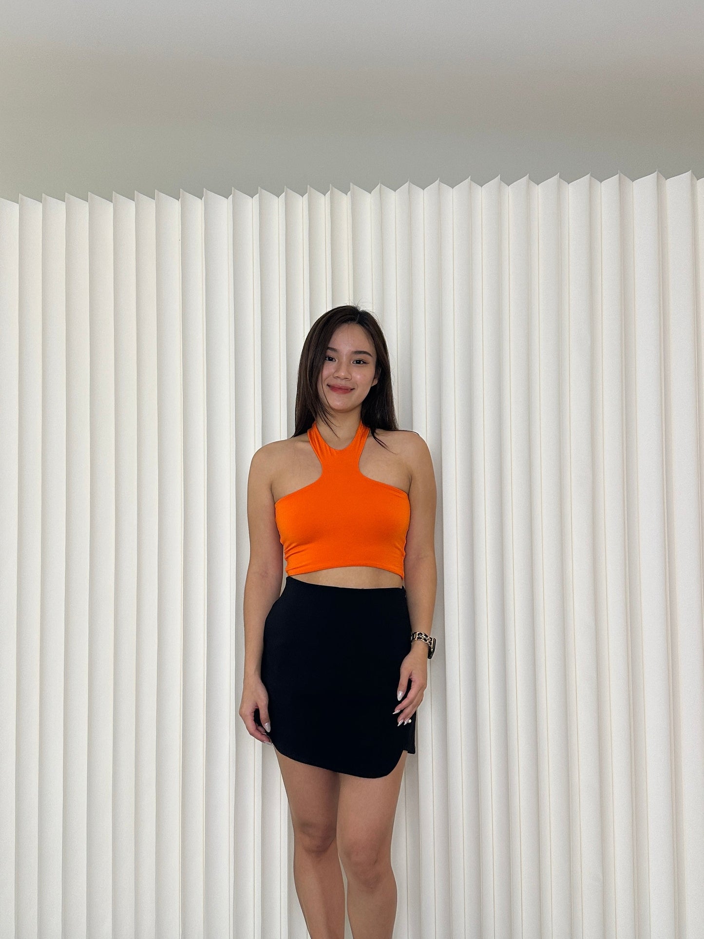 Jenny Halter Crop Top (Orange)