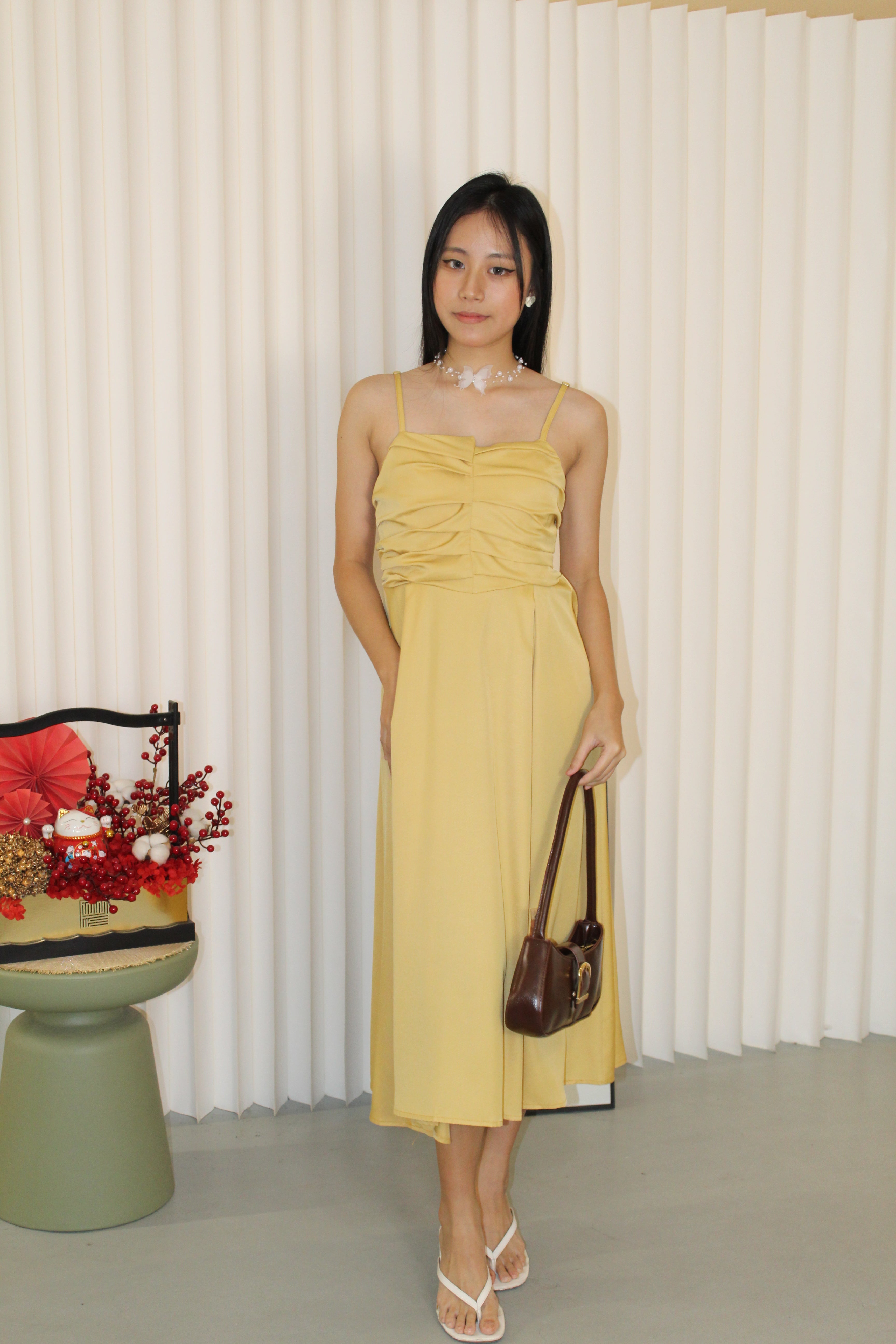 Abby Midi Dress (Yellow)