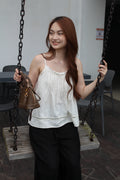 Dottie Textured Lace Flare Top (Cream)