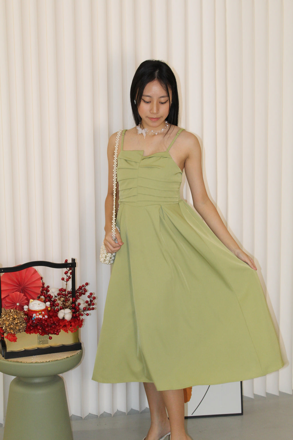 Abby Midi Dress (Red)