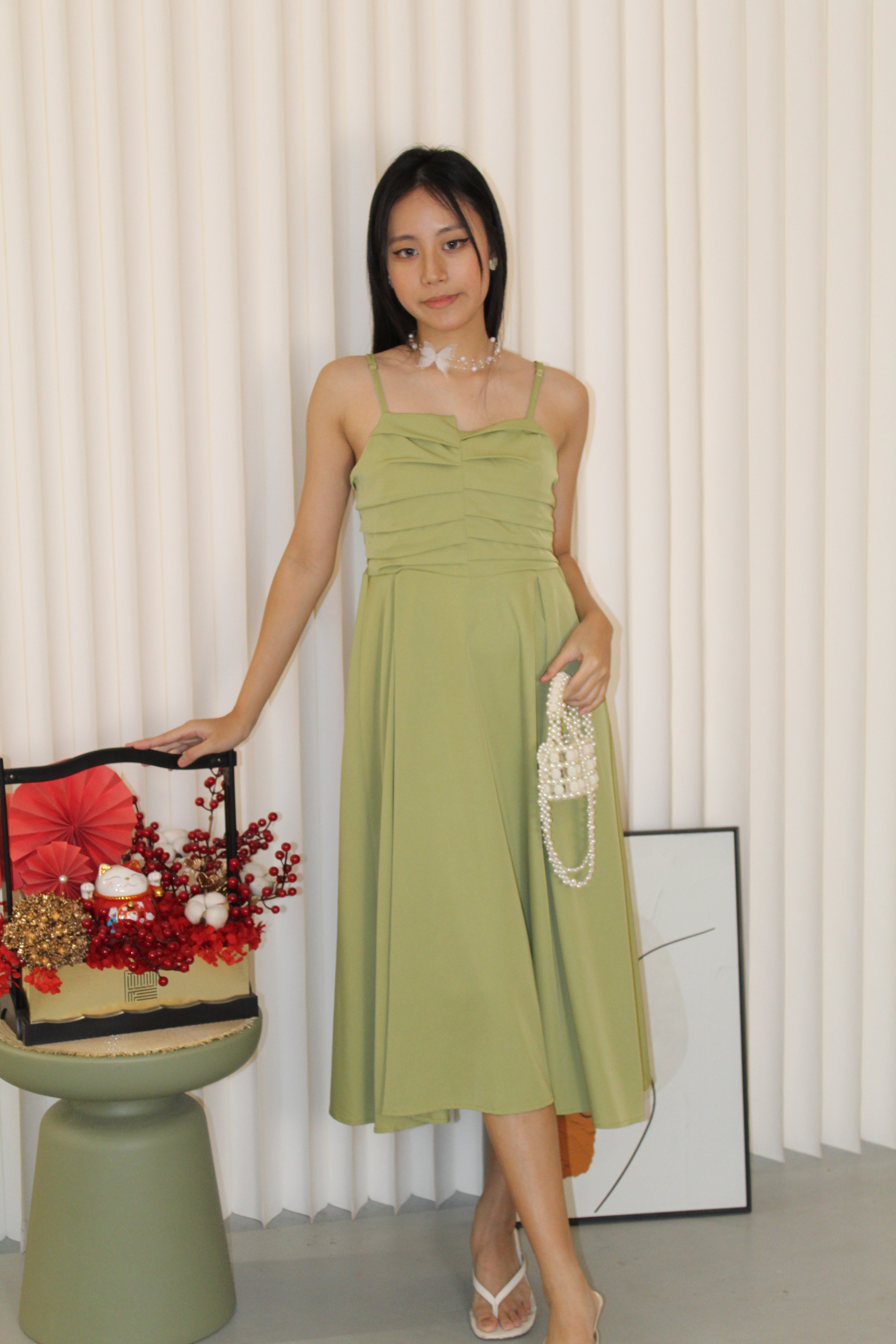 Abby Midi Dress (Green)