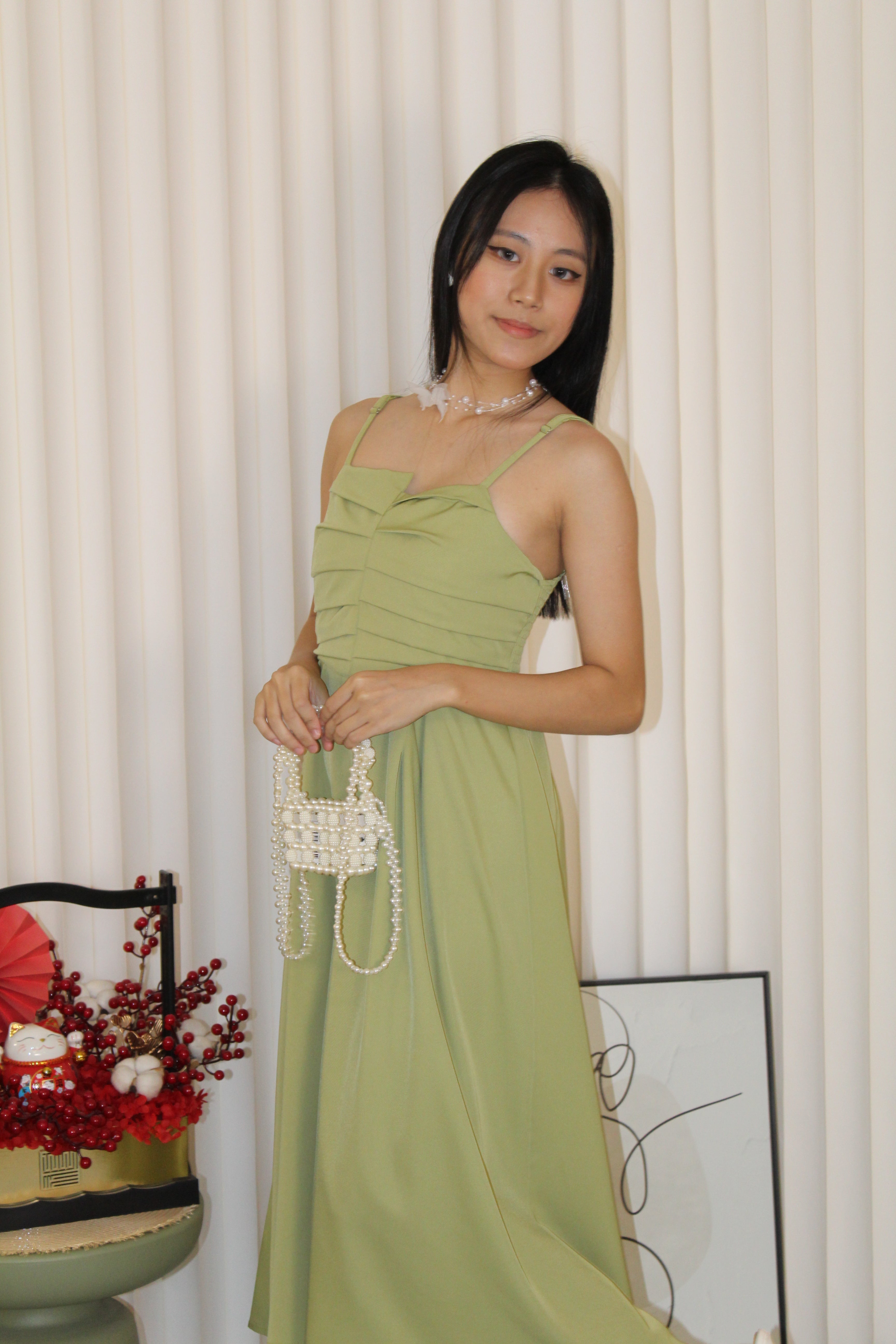 Abby Midi Dress (Green)