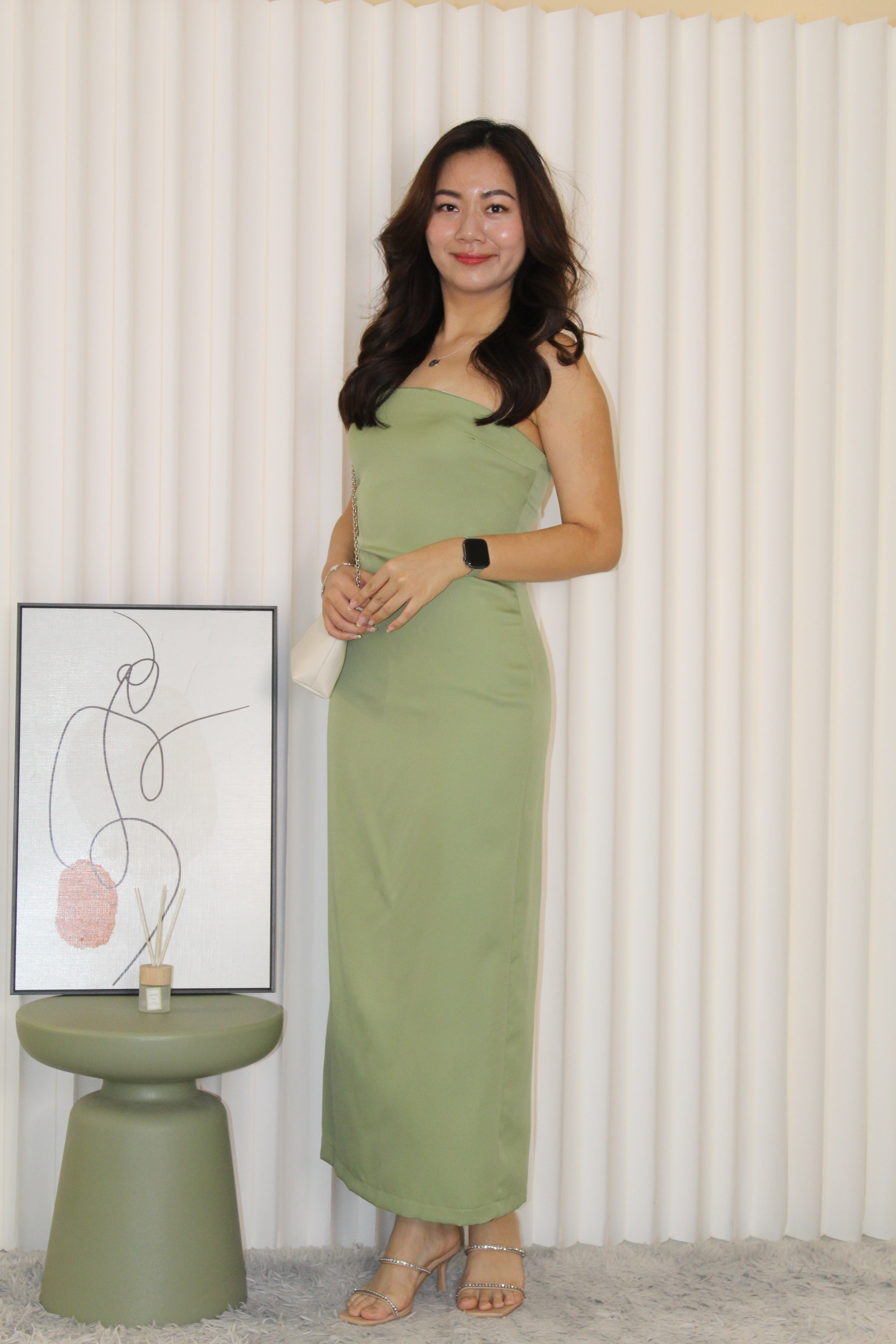 Fiorella Tube Maxi Dress (Green)