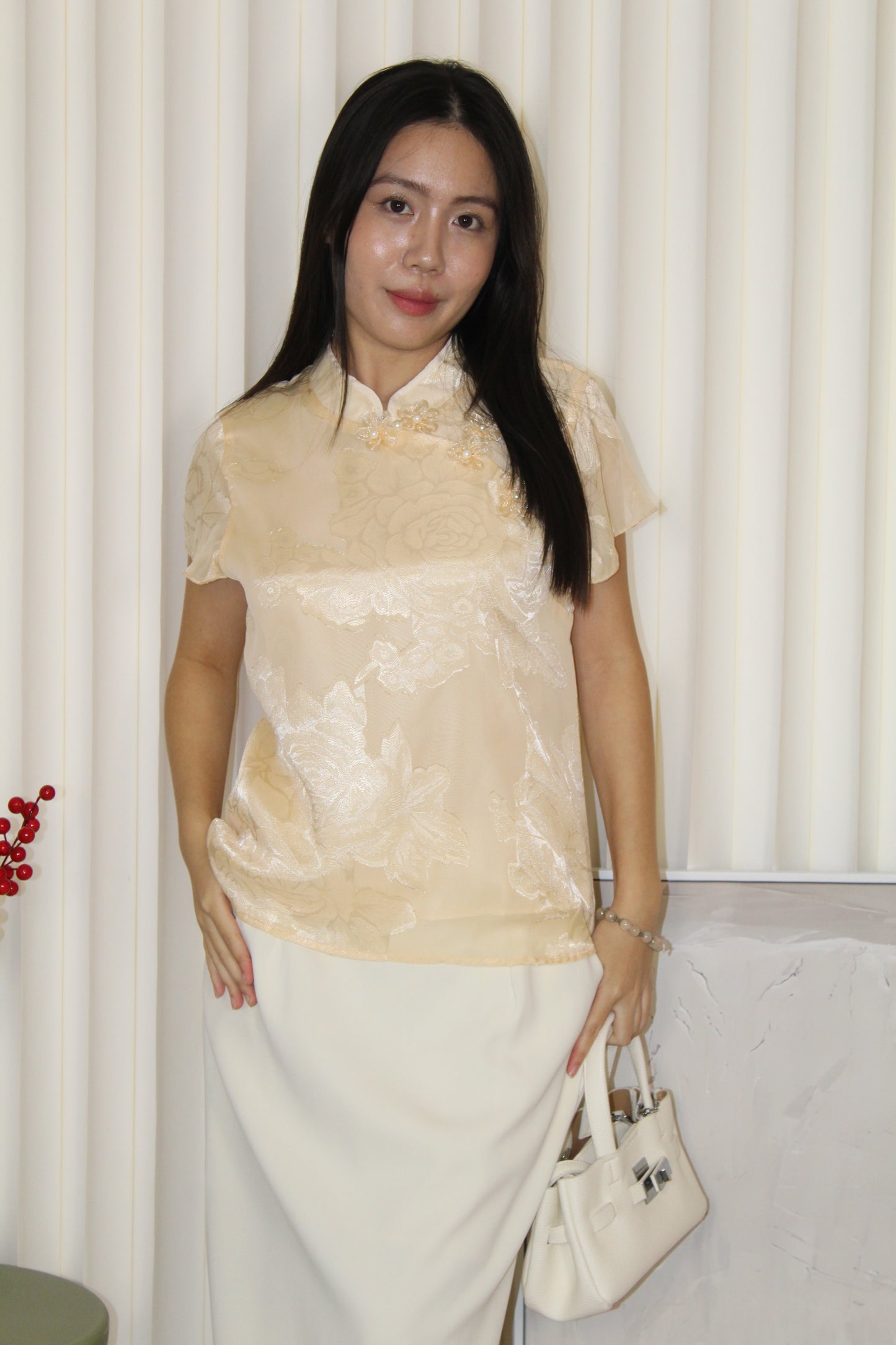 Charlie Blouse Top (Orange)
