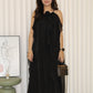 Yarra Ruffle Flare Dress (Black)