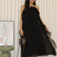 Yarra Ruffle Flare Dress (Black)