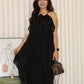 Yarra Ruffle Flare Dress (Black)